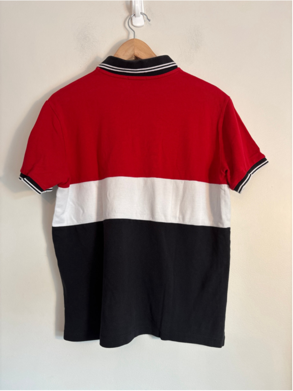 Polo Ralph Lauren Japan Polo Shirt Mens Size L Red White Black Preppy - Picture 2 of 10